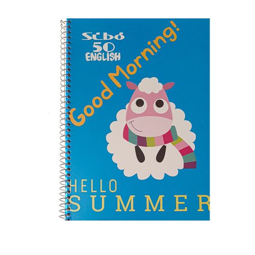 دفتر زبان 50 برگ سیبو مدل فانتزی طرح HELLO SUMMER کد S1-11